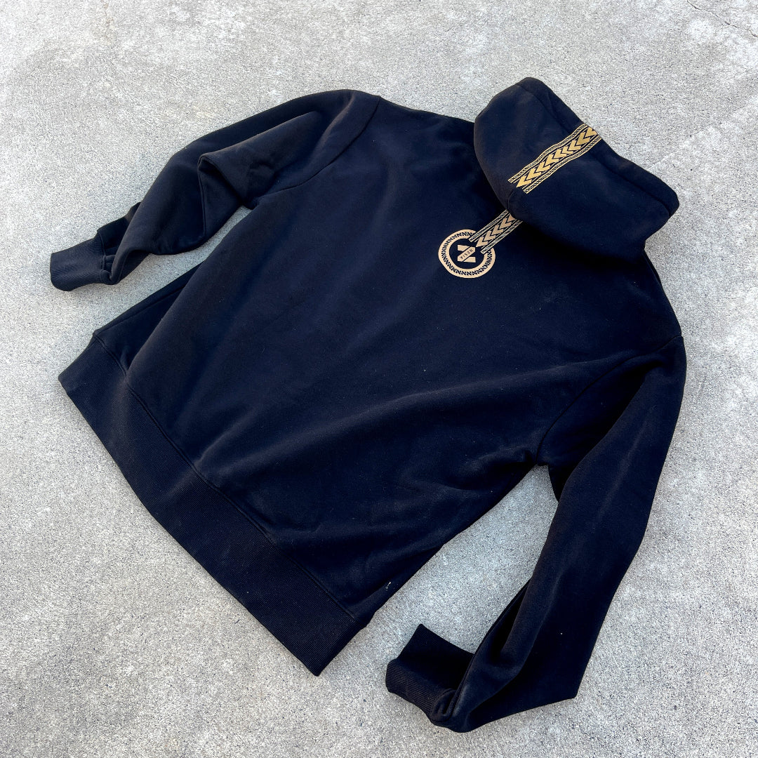 Nesia Originals Hoodie back black with brown patterns