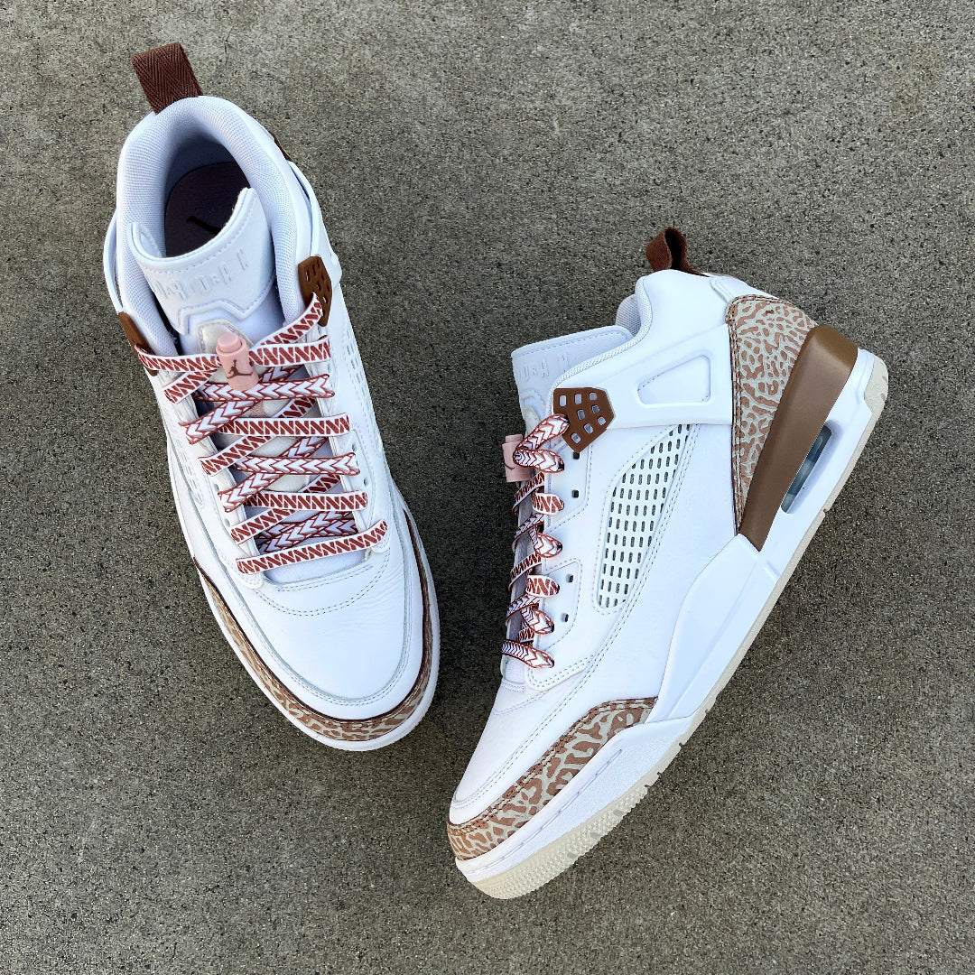 Nesia Originals polynesian spear design shoelaces laced in Jordan Spizikes