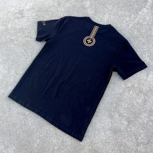 Nesia Originals Black shirt with brown print back